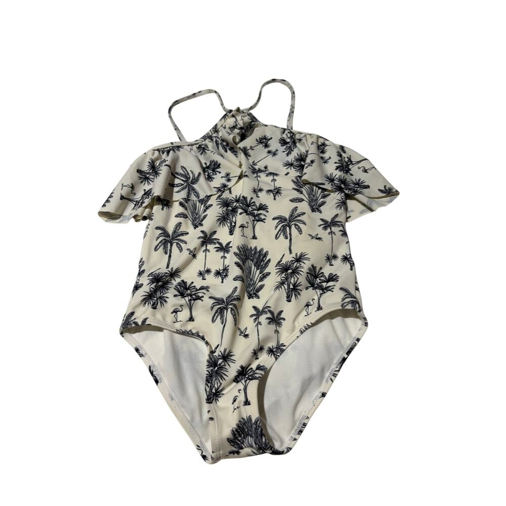 Title: Janie and Jack Girls 8 Palm Tree Print One-piece swimsuit euc like new